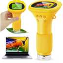 Kids Microscope - Ashfly 1000X Portable Microscope for Kids, Photo & Video Miniscope Pocket Microscope Gifts, 2'' Digital Screen | Ideal Easter Gifts 2026 for Boys Girls Age 3-12