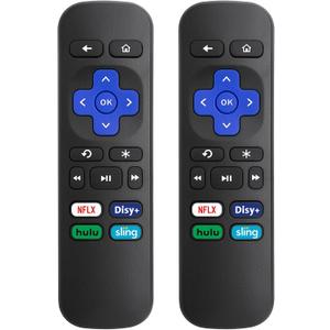 (2 Pack) Replacement Remote Control for Roku Express, for Roku Premiere, for Roku Box, for Roku Player, for Roku 1 2 3 4 -NOT for Stick or TV