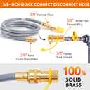 GasSaf 5FT 3/8" ID Natural Gas Hose, Natural Gas Grill Hose with Quick Connect Fitting Suitable for Weber Grills, Blackstone Griddles, Generator, Patio Heater - CSA Certified