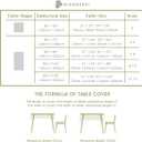 QIANQUHUI Embroidered Tablecloth for Dining Table,Dust Proof Spillproof Soil Resistant Cotton Linen Rectangle Table Cloths (Grey Lines, Rectangle/Oblong, 55'x120'', 10-12 Seats)