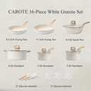 CAROTE 16pcs Nonstick Cookware Sets, Pots and Pans Set, 16 Piece