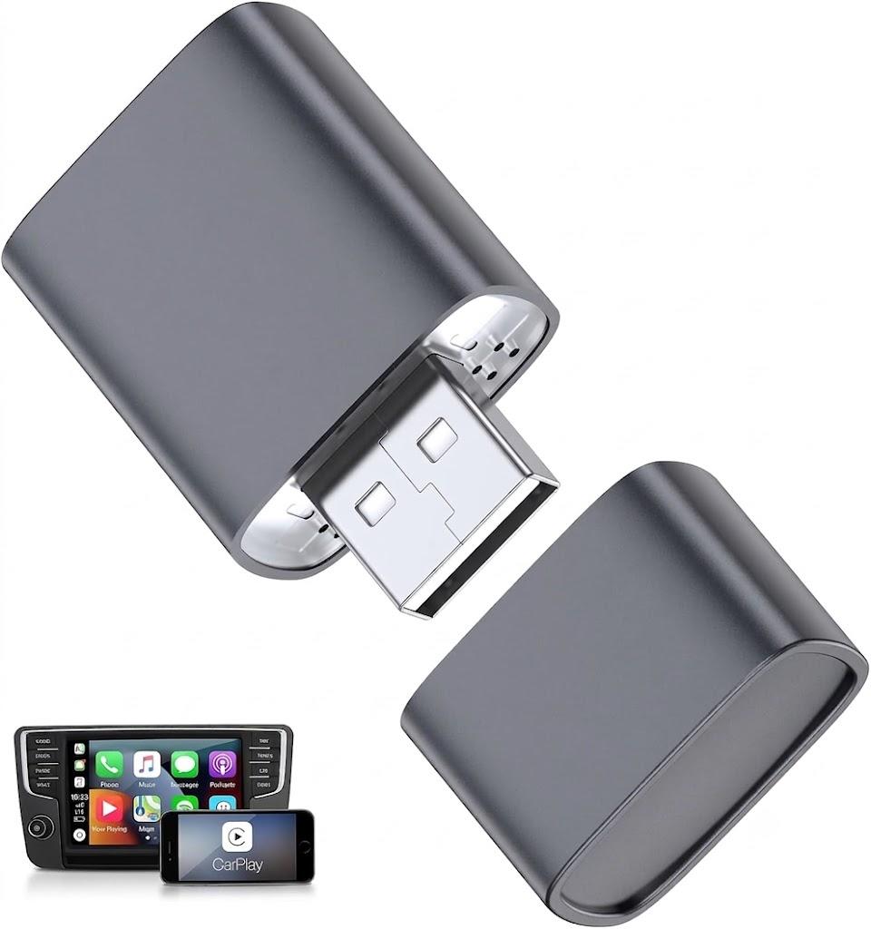Wireless CarPlay Adapter for iPhone 2026 Upgrade,Ultra-Low Lag,Stable Connection,Mini Bluetooth Apple Car Play Adapter for iOS 10+ and Car from 2016+,USB A