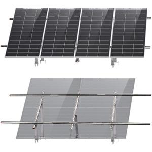 ECO-WORTHY Upgraded Solar Ground Mount Adjustable Multi-Pieces Solar Panel Mounting Brackets Kit System for 4pcs 200W/3pcs 300W/2pcs 400W Solar Panels for Ground,Open Space, Cabins and Backyard Sheds