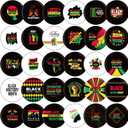 Riceshoot 120 Pcs Black History Month Buttons Pins Bulk 1 Inch Buttons Badge Gifts for Black History Decorations Party Favors, 30 Designs