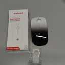 RAPIQUE Bluetooth Wireless Mouse - (BT5.1+USB) Dual Connectivity, Quiet Click, Low Power, and 1600 DPI, Portable Cordless Mouse for Laptop, MacBook Pro/Air, iPad (White to Black)