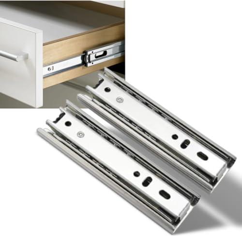 Haofy 2PCS 5inch Drawer Slides, Soft Close Ball Bearing Drawer Runners, Full Extension Side Mount Sliding Furniture Guide Undermount Drawer Mini Drawer Rails Kitchen Table Cabinet