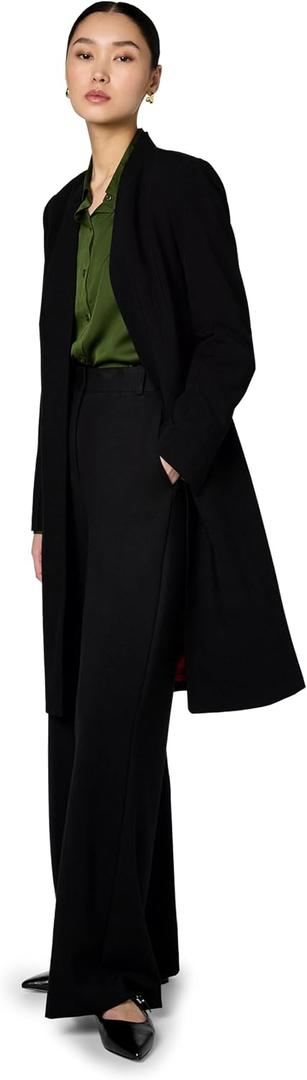 Halston Women's Long Collarless Suiting Jacket 12