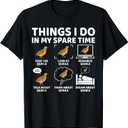 Things I Do in My Spare Time Funny Quail Bird Lover T-Shirt, Size L
