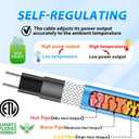 HEATIT 5JHSF 9Ft Advanced Water Pipe Heat Tape for Superior Pipe Freeze Protection, Self-Regulating Heat Tape for Water Pipes, ETL Listed, 120V