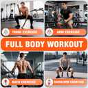 Ropeless Battle Ropes with Adjustable Weights, Portable Cordless Battle Ropes for Home Gym, HIIT & Low Impact Cardio Workouts, Compact Gym Equipment for Men & Women (Black)