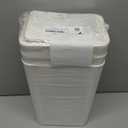 N. NETDOT 3 Pack 10L / 2.6 Gallon Small Trash Can with Lid, Bathroom Garbage Can with Pop-Up Lid, Waste Basket for Bathroom, Kitchen, Bedroom, Powder Room, Craft Room, Office, College (Off White)