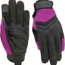 Thorn Proof&Puncture Resistant Gardening Gloves with Grip,Garden Glove for Women, Leather Yard Work Gifts (Large, 1 Pair Per Pack-purple Work Gloves)