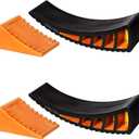 CARMTEK Camper Leveler 2-Pack Kit | Curved RV Levelers with Trailer Wheel Chocks for Dual Axle Trailers | Faster RV Leveling System Than RV Leveling Blocks | RV Accessories for Travel Trailers