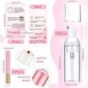 Remerry 40 Pcs Lash Shampoo Brushes Set Eyelash Aftercare Bag Disposable Mascara Tubes Foam Pump Bottle Extension Aftercare Instructions Card Eyelash Accessories for Women Mother(Zippered Bag Style)