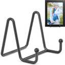 TR-LIFE 4 Pack 3 Inch Small Display Stands - Plate Holder Stand for Picture Frame, Book, Photo Easel (Black)