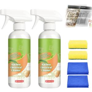 2Pcs Fly Cleanse Spray, Natural Formula to Household Appliances, Electrolyzed Ion Kitchen Cleaner Spray, Multi-Purpose Fly Cleaner, Effective Kitchen Appliance Cleaner for Hold,Oven,Stove,Range Hood