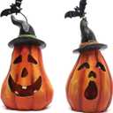 Hodao Halloween Pumpkin Decorations Indoor Halloween Decorations Clearance for Table/Halloween/Window/Present Box/Gift