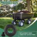 15x6.00-6" Inner Tube with Straight Valve Stem (2-Pack) - Heavy Duty Replacement Tire Tubes for Lawn Mower, Snow Blower, Riding Mowers, ATVs, Golf Carts