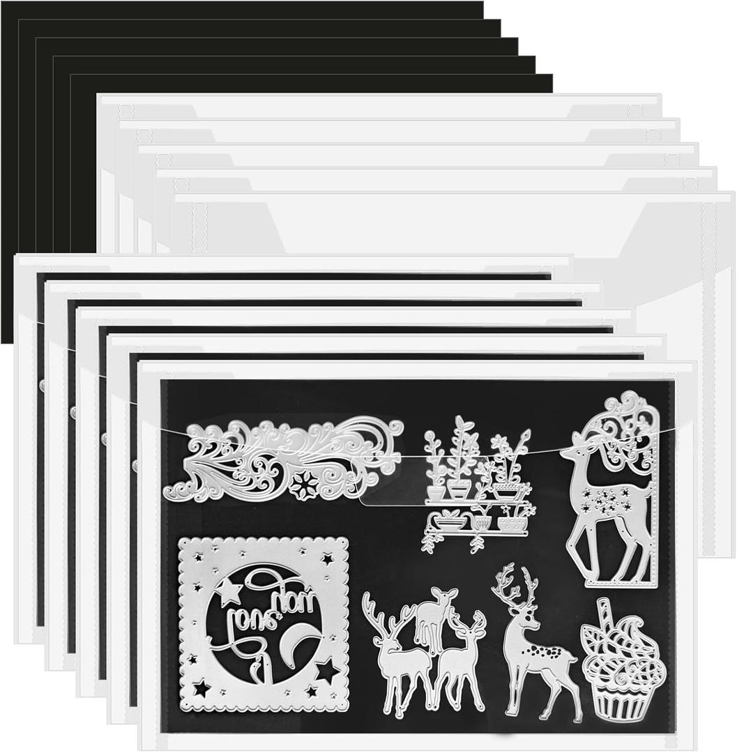 20 PCS 8 x 12 Inch Large Die Cut Storage Envelopes with 1 mm Magnetic Sheets for Dies Storage, Die Storage Envelopes and Magnet Sheets