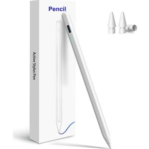 Stylus Pen for iPad Pencil 10th Generation(2018-2025), Fast Charging Apple Pencil with Palm Rejection Tilt Sensitivity, Compatible with iPad 6/7/8/9/10", Pro 11"/12.9"/ M4, Air 3/4/5/M2/M3, Mini 5/6 (white)