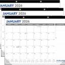 OuMuaMua 3-Pack Large Desk Calendars 2026-2027 - 18 Months from Jan. 2026 through Jun. 2027, 22" x 17" Desktop Wall Calendar with Julian Date To-do & Notes, Corner Protectors for School Home Office