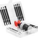 26-in-1 Ratcheting Multi-Functional Double-Head Screwdriver with Storage Box, Stubby Repair Tool, Multi-Purpose Installation Tool, Removable/Adjustable/Reversible/Switchable/Portable