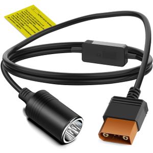 TAIFU 12V SDC to Car Charger Plug Power Cable Replacement for DJI Power 2000/1000V2/1000/500 Portable Power Station Cigarette Lighter Plug 1024Wh / 2048Wh Solar Generator Power Cord