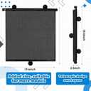 Blosssound 2 Pack Car Side Window Sun Shades Extra Wide Retractable Window Shades for Car Blocks Heat Roller Sunshade Visor for UV Rays Glare Protection Accessories(Black,22 24 Inch)