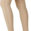 Sosation Thigh High Zipper Compression Socks 20-30 mmHg Zipper Compression Stockings Thigh High for Women Men Swelling Edema (Medium, Beige)