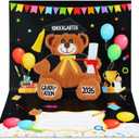 D4DREAM Kindergarten Graduation Card 2026-6x8'' Black Teddy Bear Kindergarten Graduation Gifts Congrats Grad Card for Kids Daughter Son with Envelope