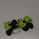 DOGOYS Dog Shoes, Outdoor Dog Boots Non-Slip Waterproof Dog Booties for Medium to Large Dogs 4Pcs for Winter Snowy Day, Summer Hot Pavement with Rugged Sole Green 1