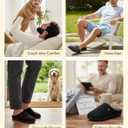VeraCosy Men's Two-Tone Memory Foam House Slippers Indoor Outdoor Durable Rubber Sole