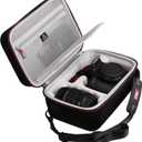 FBLFOBELI EVA Travel Storage Case for Canon EOS Rebel T7 / T8i / T5 / R50 / R100 DSLR Camera with 18-55mm Lens, Camera Protective Waterproof Carrying Bag (Case Only) (Black)