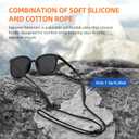 GOSALISU Glasses Strap, Black Sunglasses Strap for Men Women, Ultra-light Eye Glasses Holders Around Neck