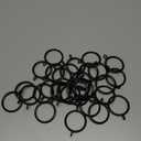 30 PCS Curtain Rings, 1.5 Inch Curtain Rings Metal Drapery Ring for Curtain Rods Black
