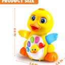 JOYIN Baby Toys Duck, Infant Dancing Crawling Musical Toys 18+ Months, Tummy Time Light Up Learning Duck with Music & Lights, Baby Easter Basket Stuffers Gifts