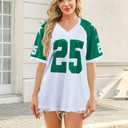 Jersey Shirts for Women Y2k Graphic Tees V Neck Baggy Streetwear Number Oversized T Shirt Summer Tops