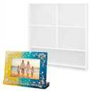 Resin Frame Mold Epoxy Silicone Casting for DIY Personalized Photo Crafts  Square Shape Mould Set for Home Table Decoration, Handmade Gift, Jewelry, Soap Tray, Mosaic, Art Display Decor 7.2''x7.2''