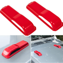 Engine Hood Hinge Cover Trim Exterior Accessories Decoration for 20182025 Jeep Wrangler JL JLU Sports Sahara Freedom Rubicon Unlimited Gladiator JT 2Door & 4Door (Red 2PCS)