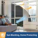 rabbitgoo One Way Window Privacy Film Window Tint for Home, Reflective Mirror Sun Blocking Heat Control UV Protection See Out Not in Office Door Covering, Black Silver, 35.4 in X 32.8 Feet