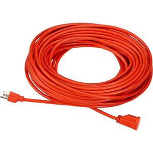 Amazon Basics Heavy Duty 100 foot 3-Prong Vinyl Indoor/Outdoor Extension Cord - 10 Amps, 1250 Watts, 125 VAC - Orange