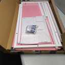 Pamray 32 Inch Computer Desk for Small Spaces with Storage Bag, Home Office Work Desk with Headphone Hook, Small Office Desk Study Writing Table (Pink)