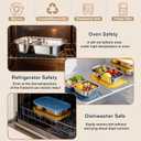 Cmonie 2-Compartment 14.5oz Stainless Steel Snack Containers, Reusable Snack Containers with Silicone Lids Food Storage Bento Box for Snacks, Fruits (2Pack-Yellow&Blue)