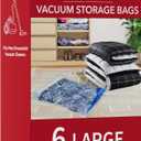 MEIQIHOME Vacuum Storage Bags, Space Saver Sealer Bags,Vacuum seal bags for clothing, Pillows, Comforters, Blankets, Bedding,Travel,6 LARGE