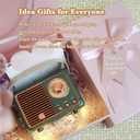 Retro Bluetooth Speaker, Wireless Mini Portable Speakers Support USB/TF Card/AUX, Vintage Radio Bluetooth Speaker for Kitchen Desk Bedroom Office Outdoor, Retro Gifts for Women Men, Green