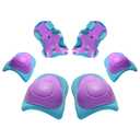 Kids/Youth Knee Pad Elbow Wrist Pads Guards Protective Gear Set, for Roller Skates,Cycling Bike,Skateboard,Inline Skatings,Scooter Riding,and Other Outdoor Sports Activities (Medium, Blue+purple)