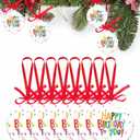 Christmas Ornaments Set of 8 for Christmas Tree Decorations, Happy Birthday to You Christmas Ornament 2023, Acrylic Xmas Hanging Ornaments fot Crafts Colored Ribbon Abstract Art Aesthetics 3.7"x3"