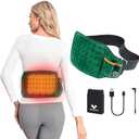 Vofuoti Cordless Heating Pad, Portable Heated Pad with Battery and 3 Heat Settings for Back, Abdomen, Women Men 