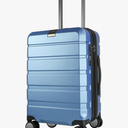KROSER Hardside Expandable Carry On Luggage with Spinner Wheels & Built-in TSA Lock, Durable Suitcase Rolling Luggage with USB Port, Carry-On 20-Inch, Light Blue