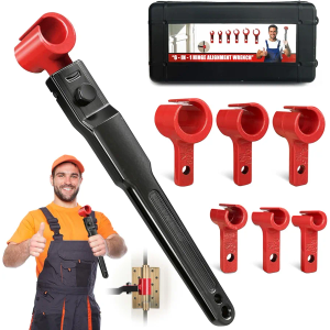 6 in 1 Door Hinge Adjustment Tool Kit Door Gap Adjustment Tool for Precise Hinge Gap Adjustment Upgraded Hinge Gap Adjusting Wrench for Installation and Repair of Residential and Commercial